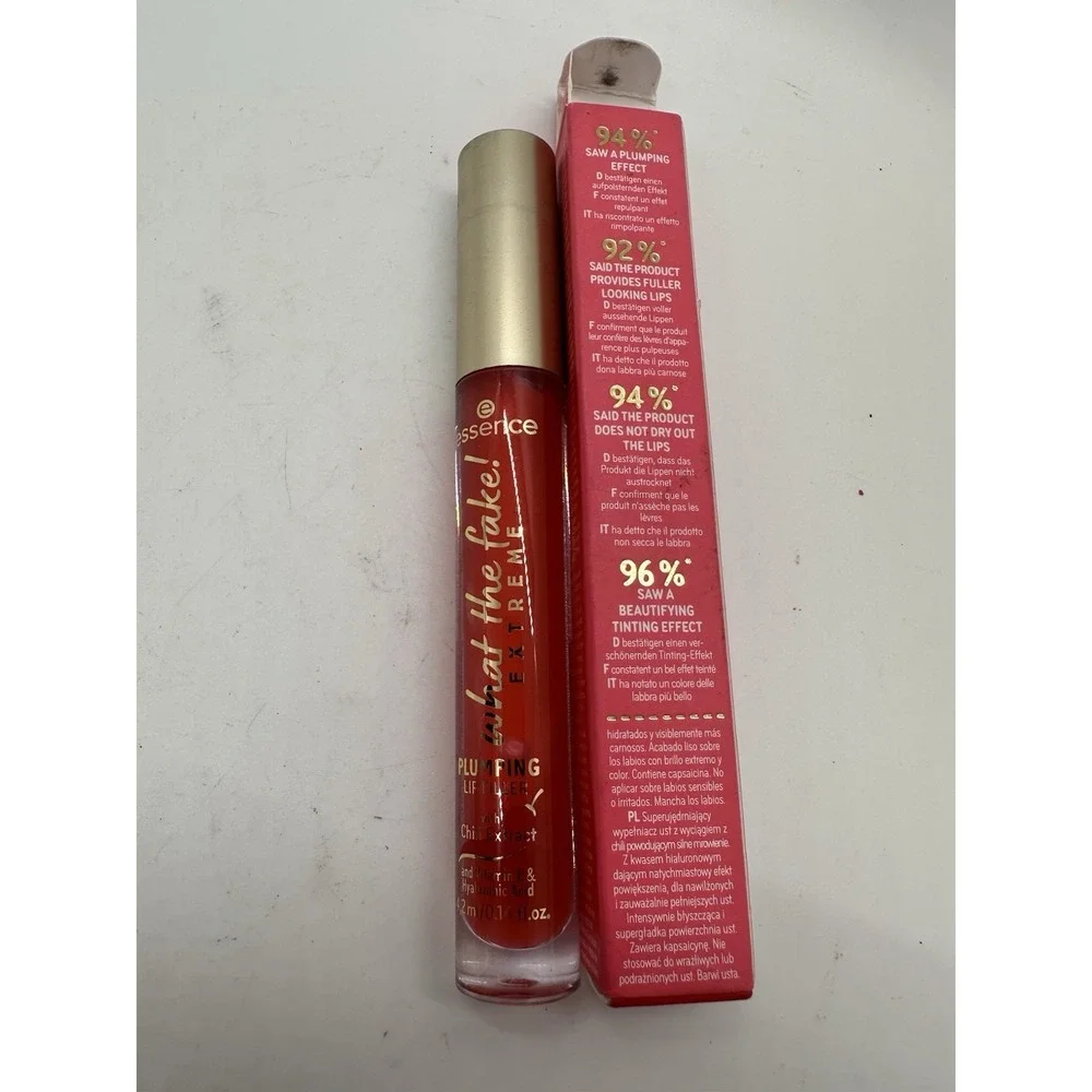 Essence What The Fake Extreme Plumping Lip Filler‎ w Chili Extract Shiny Tinted